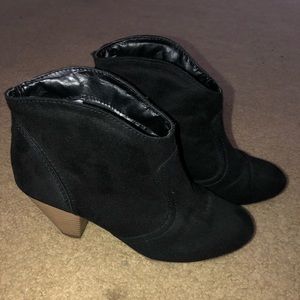 Black wedge ankle booties. Size 5.5